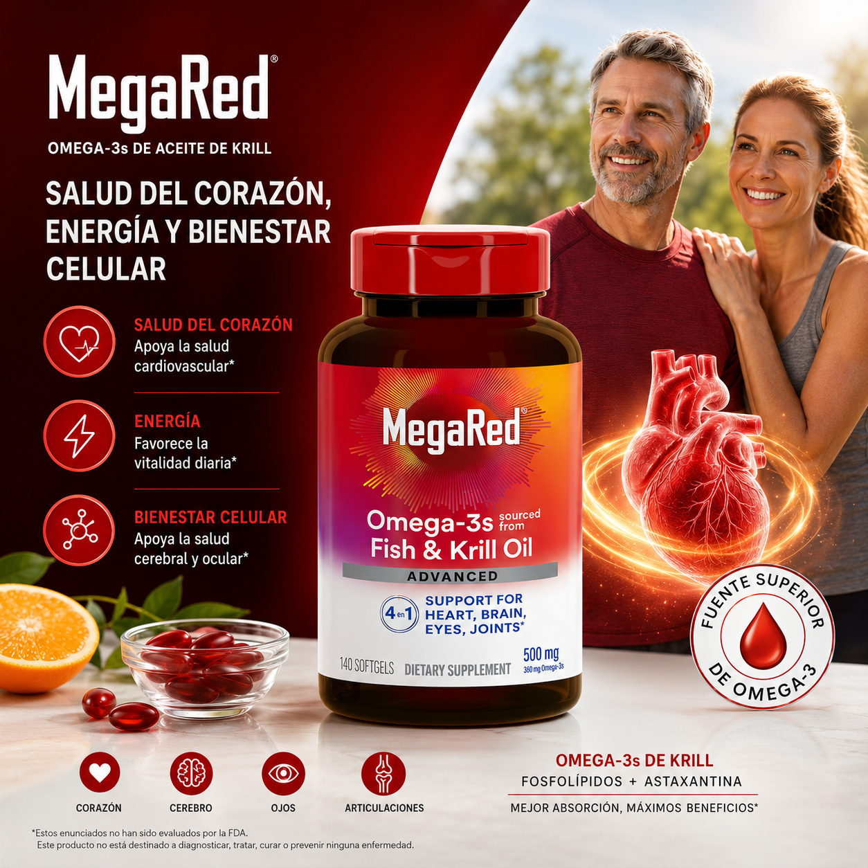 MEGA RED – Salud del corazón, energía y bienestar celular