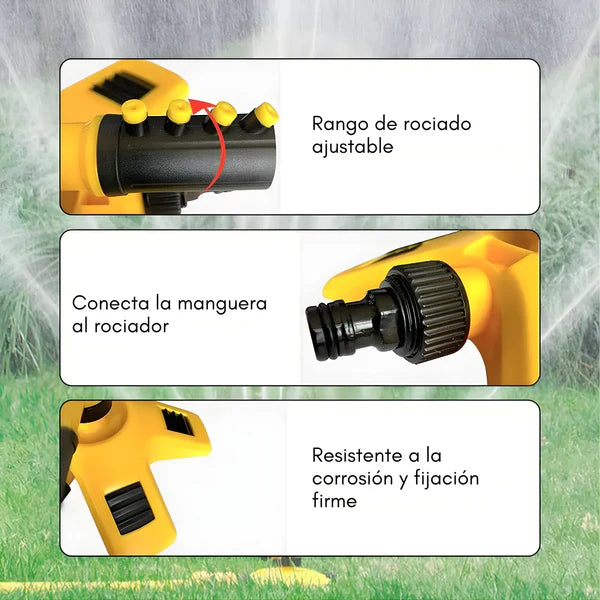 ASPERSOR PARA JARDIN – Riego uniforme, diversión al aire libre y frescura para todo tu jardín