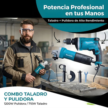 TALADRO + PULIDORA – Potencia total, precisión profesional y versatilidad en cada proyecto