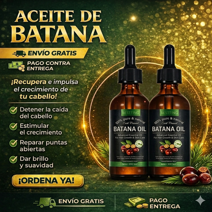 ACEITE DE BATANA – Reparación profunda, crecimiento fortalecido y brillo natural para todo tipo de cabello