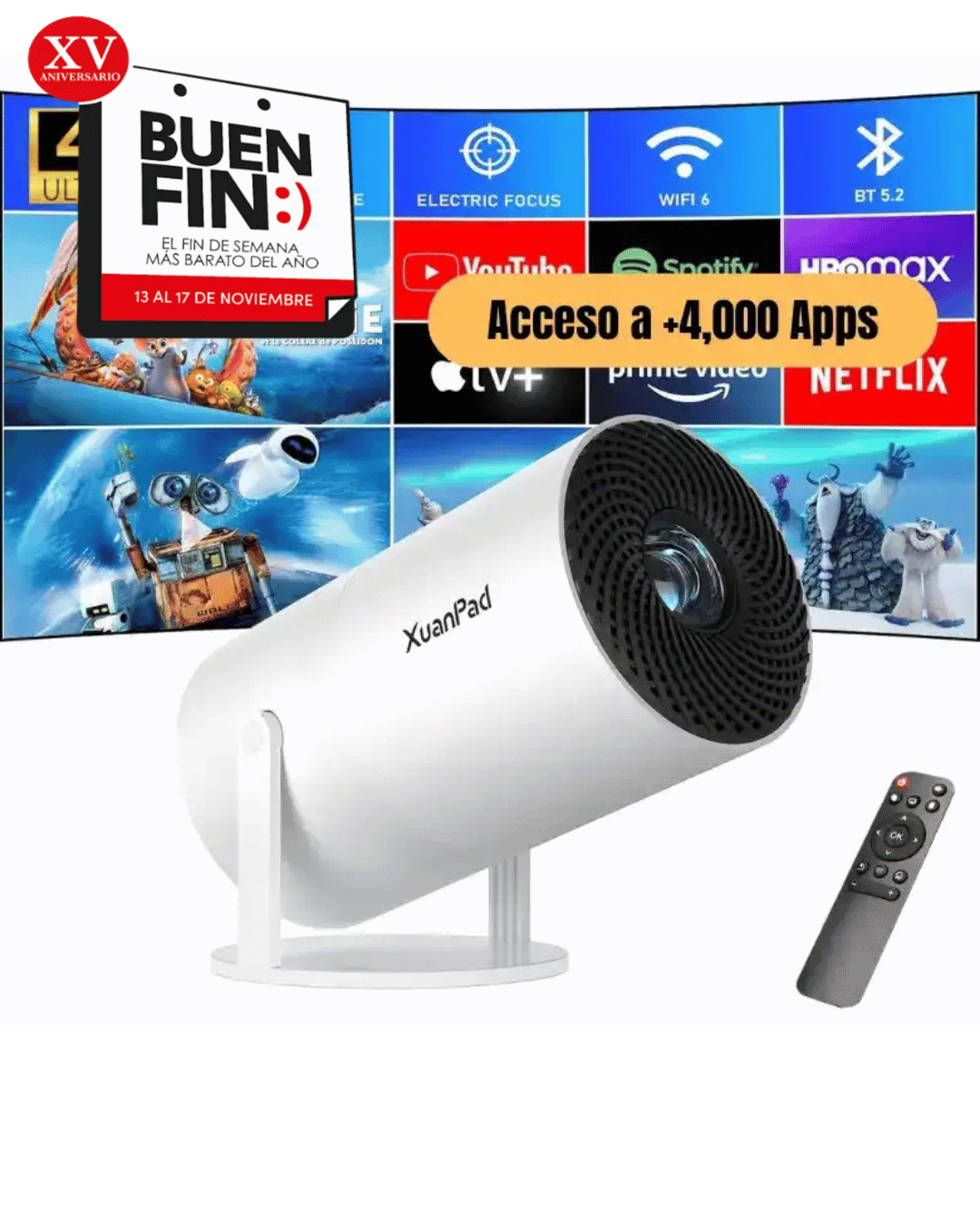 Proyector Profesional HD 4K Con Sistema Android